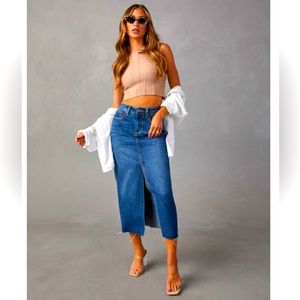 VICI Midi Denim Skirt